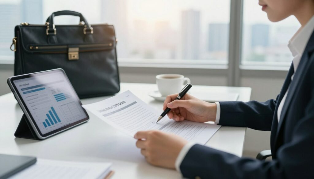 A-close-up-scene-of-a-professional-businesswoman-analyzing-various-insurance-policy-documents-1024x585 Top 10 des meilleurs comparatifs et guides pour bien choisir son assurance en 2026