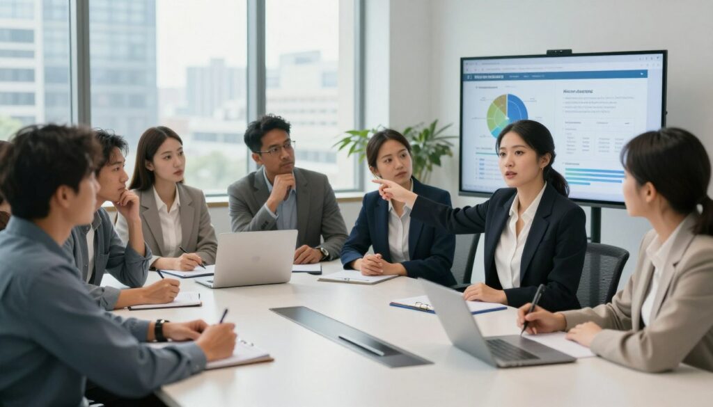 A-diverse-group-of-professionals-engaged-in-a-discussion-about-micro-assurance-gathered-around-1024x585 Micro-assurance : La solution pour les petits budgets en France ?
