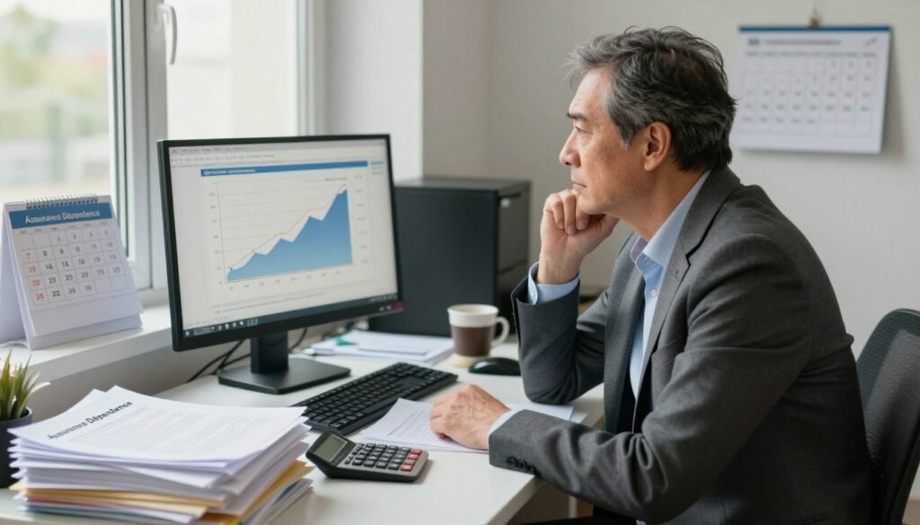 A-thoughtful-and-concerned-middle-aged-professional-in-a-modest-business-suit-sitting-at-a-1024x585 Assurance dépendance 2026 : Prix, devis, critères – Faut-il craindre le grand âge ?